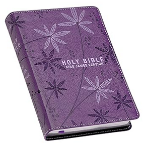 Bible - Floral Purple Faux Leather KJV