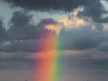 rainbow and clouds