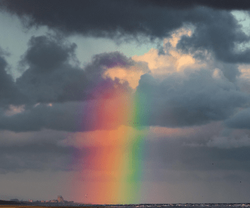 rainbow and clouds